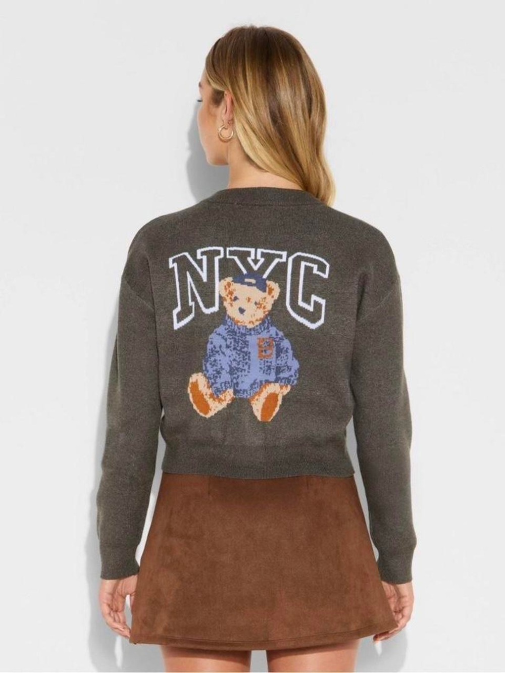 Y2K Academia Preppy Knit Button Front Cardigan Size M Grayson/Threads NEW